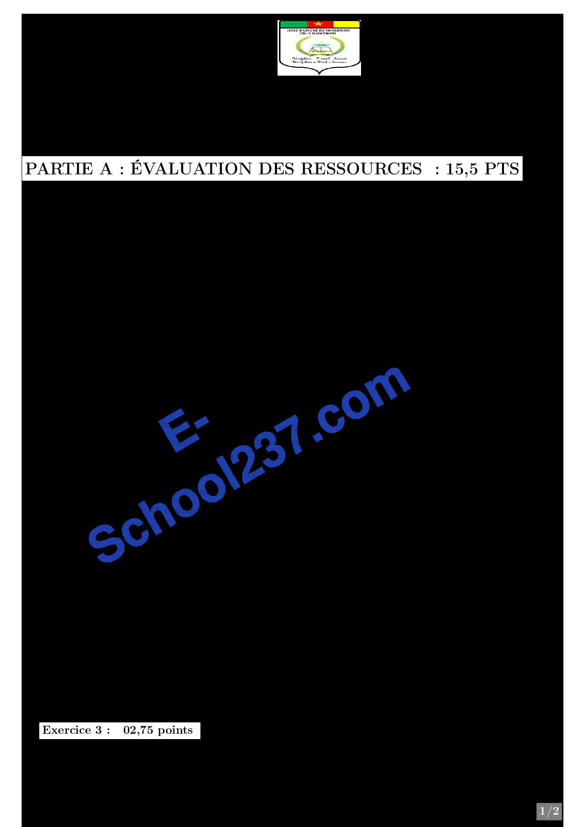 LB de Nkolbikon Tle C Eval 1 2025-2026.